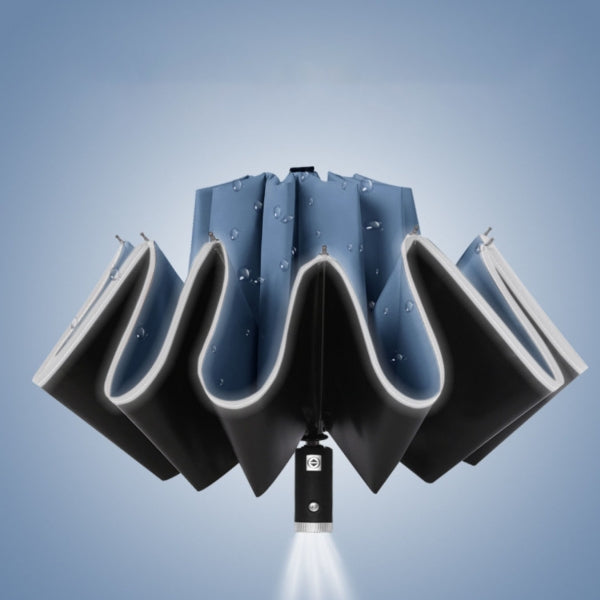Custom Logo LED Light Folding Reverse Umbrella | Premium Corporate Gifts and Custom Gifts